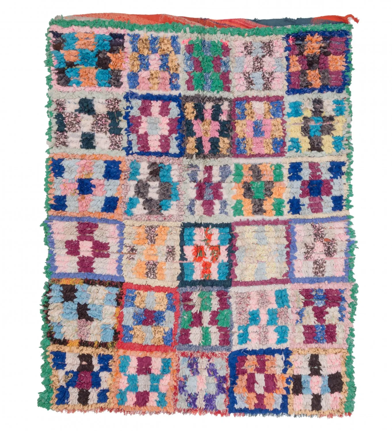 Marokkansk berber tæppe Boucherouite 195 x 150 cm