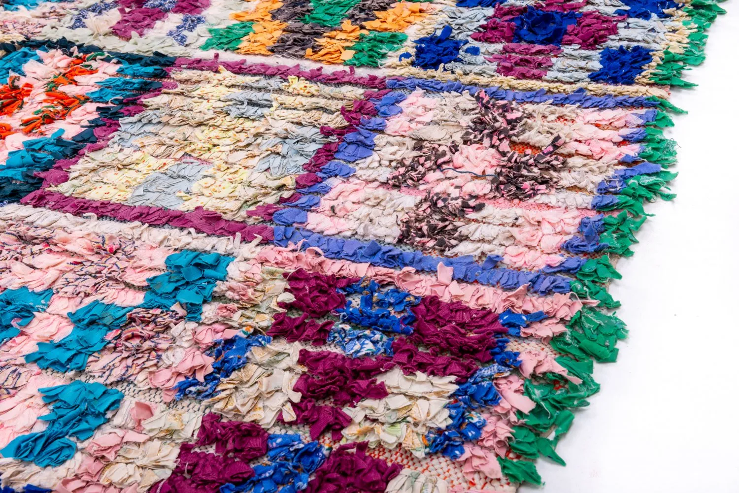 Marokkansk berber tæppe Boucherouite 195 x 150 cm