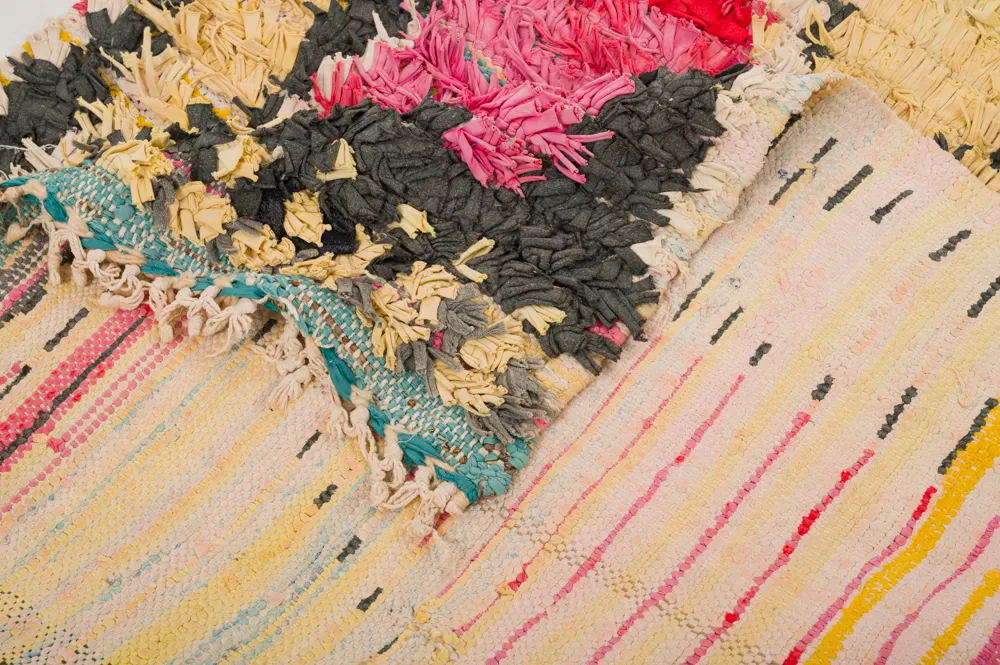 Marokkansk berber tæppe Boucherouite 390 x 150 cm