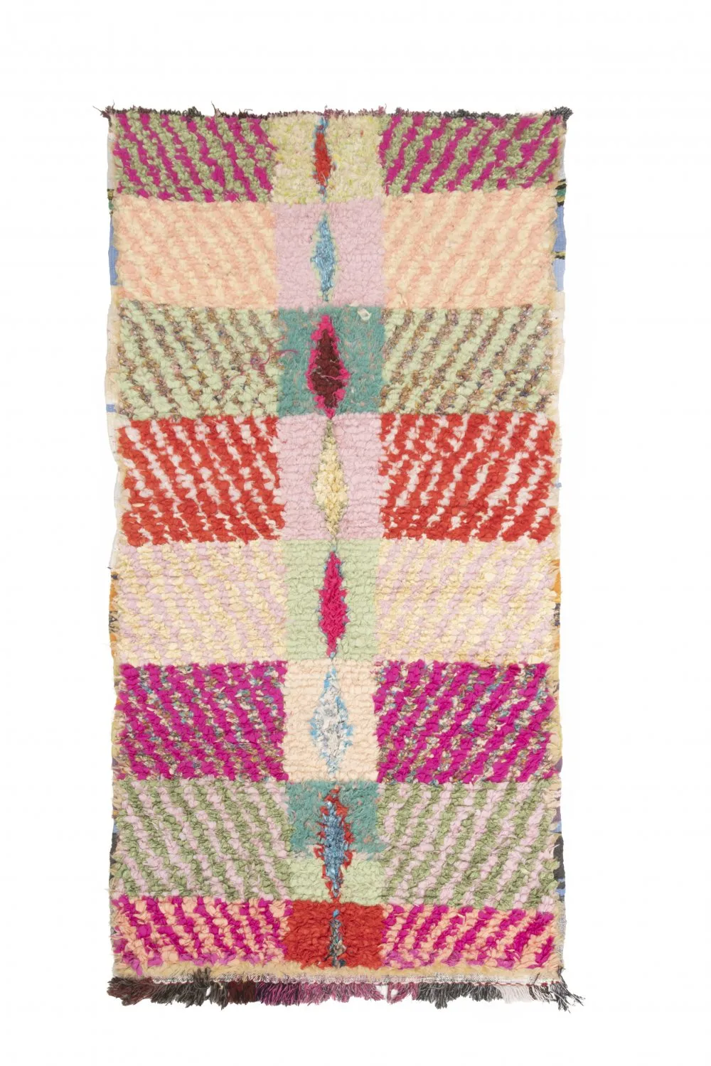 Marokkansk berber tæppe Boucherouite 205 x 100 cm