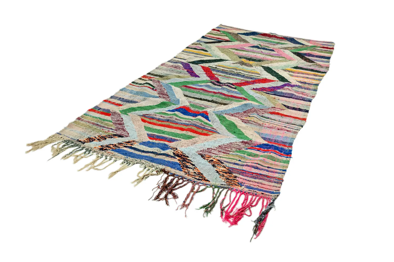 Marokkansk berber tæppe Boucherouite 145 x 295 cm