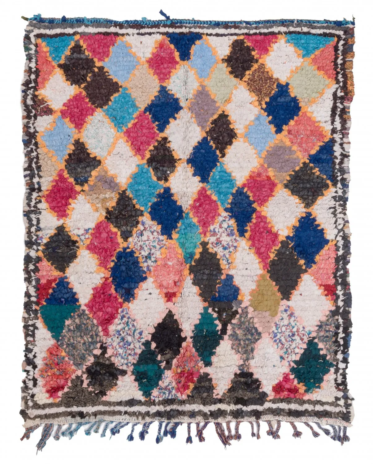 Marokkansk berber tæppe Boucherouite 185 x 150 cm