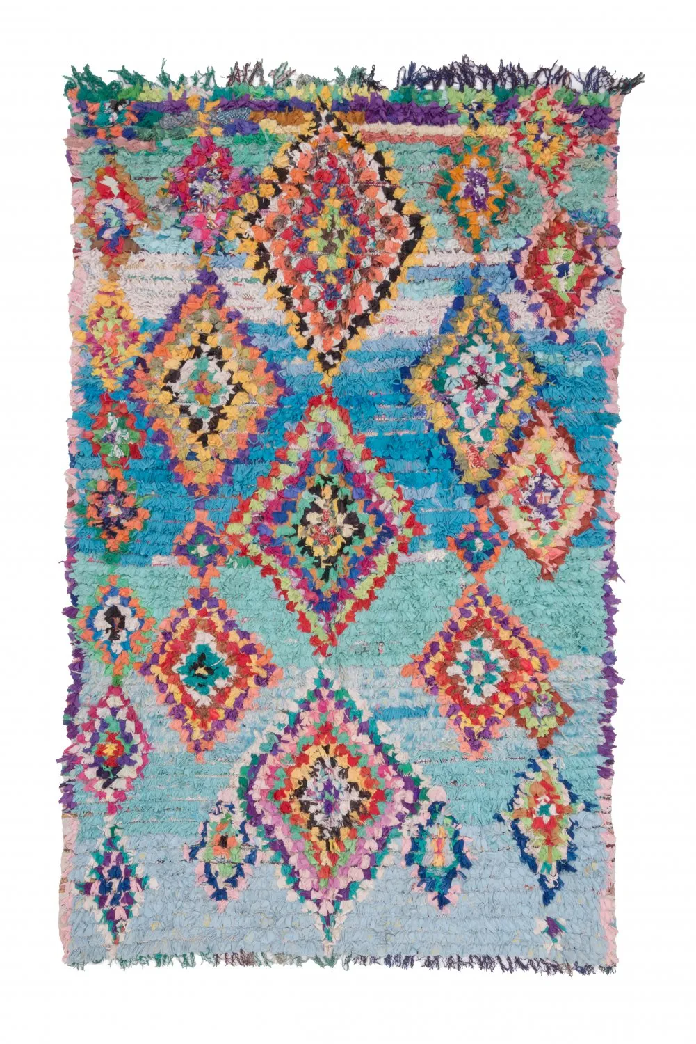 Marokkansk berber tæppe Boucherouite 245 x 150 cm
