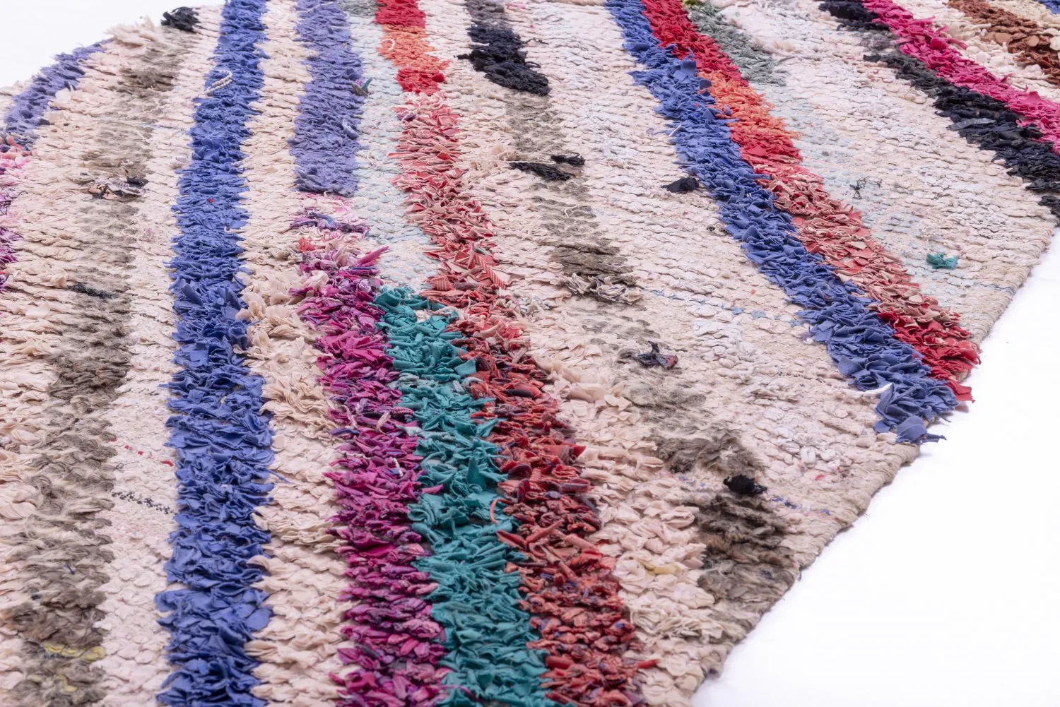 Marokkansk berber tæppe Boucherouite 250 x 100 cm
