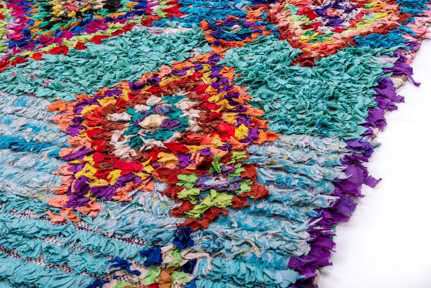 Marokkansk berber tæppe Boucherouite 245 x 150 cm