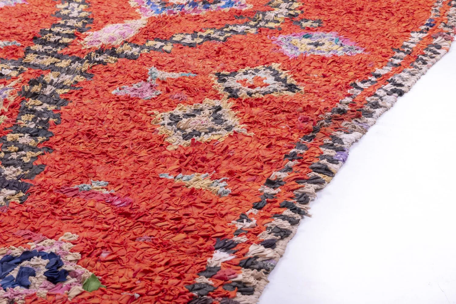 Marokkansk berber tæppe Boucherouite 250 x 130 cm