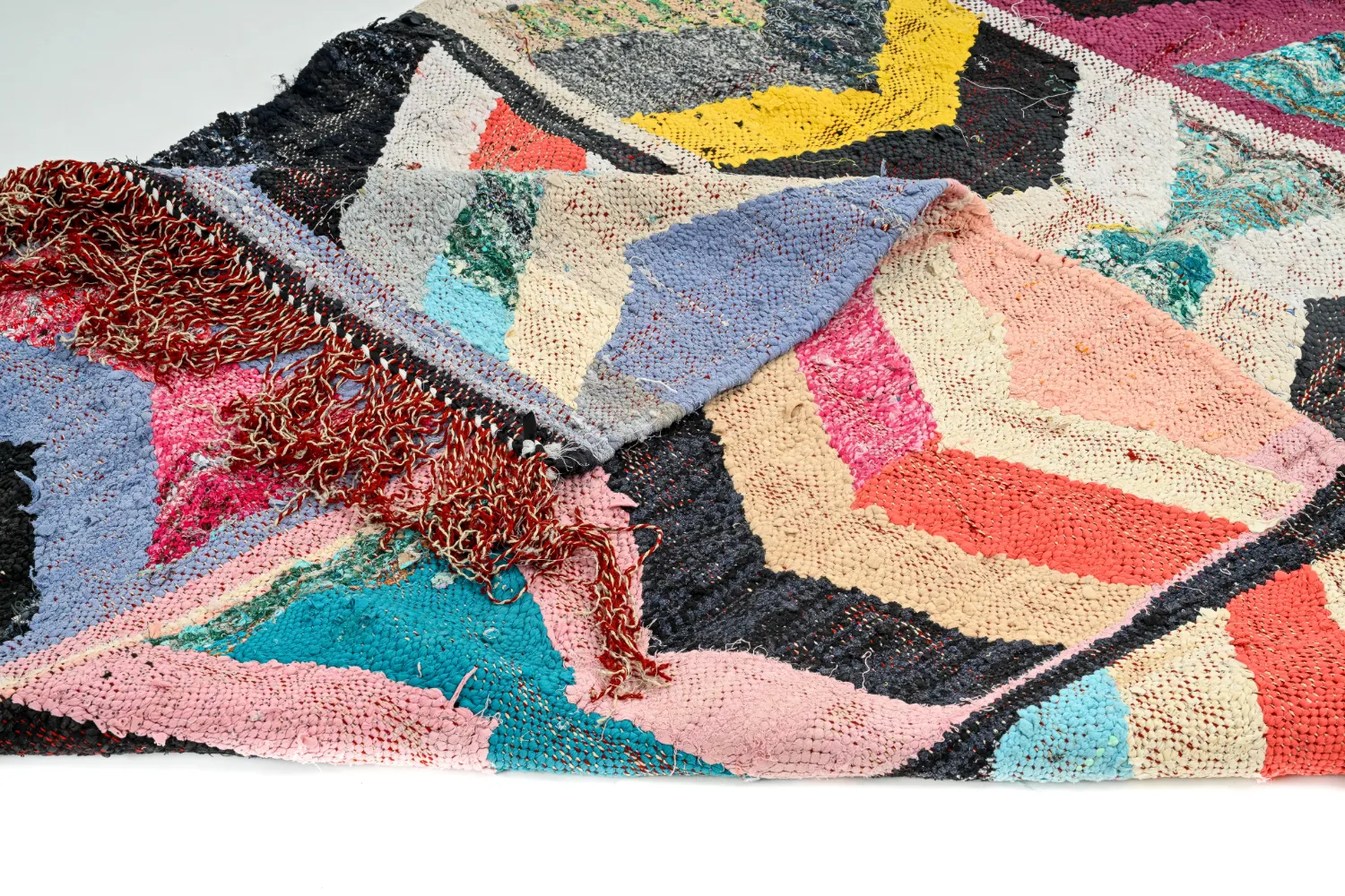 Marokkansk berber tæppe Boucherouite 130 x 290 cm