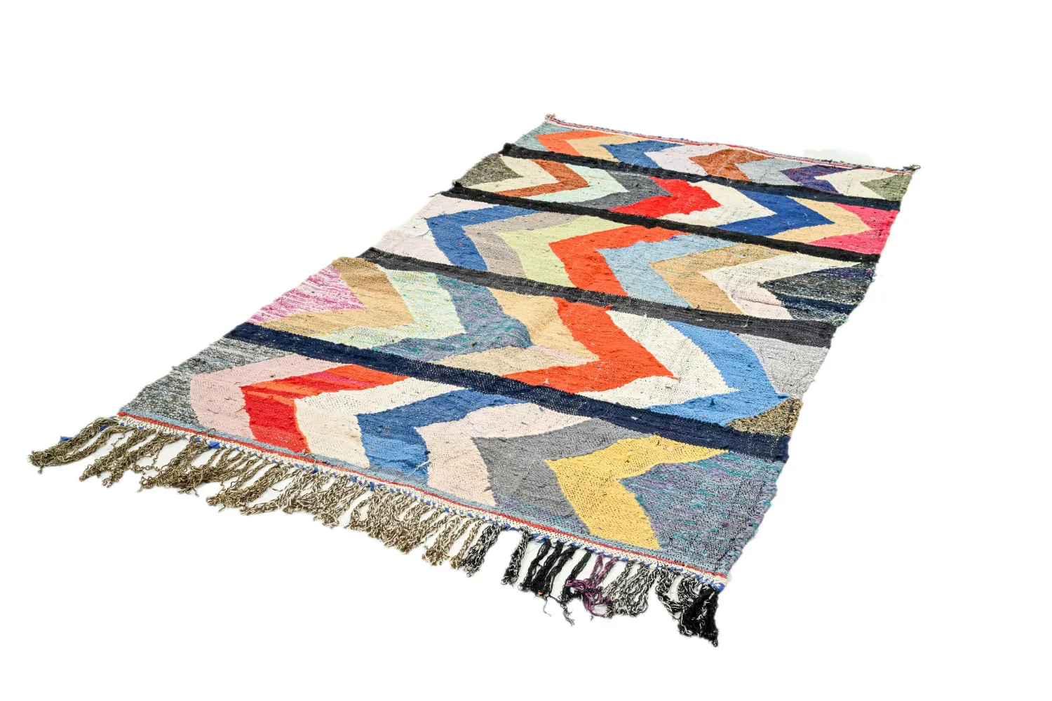 Marokkansk berber tæppe Boucherouite 135 x 250 cm