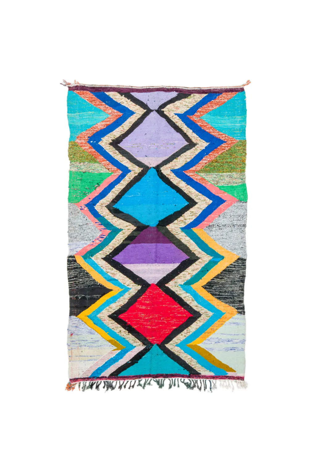 Marokkansk berber tæppe Boucherouite 140 x 235 cm