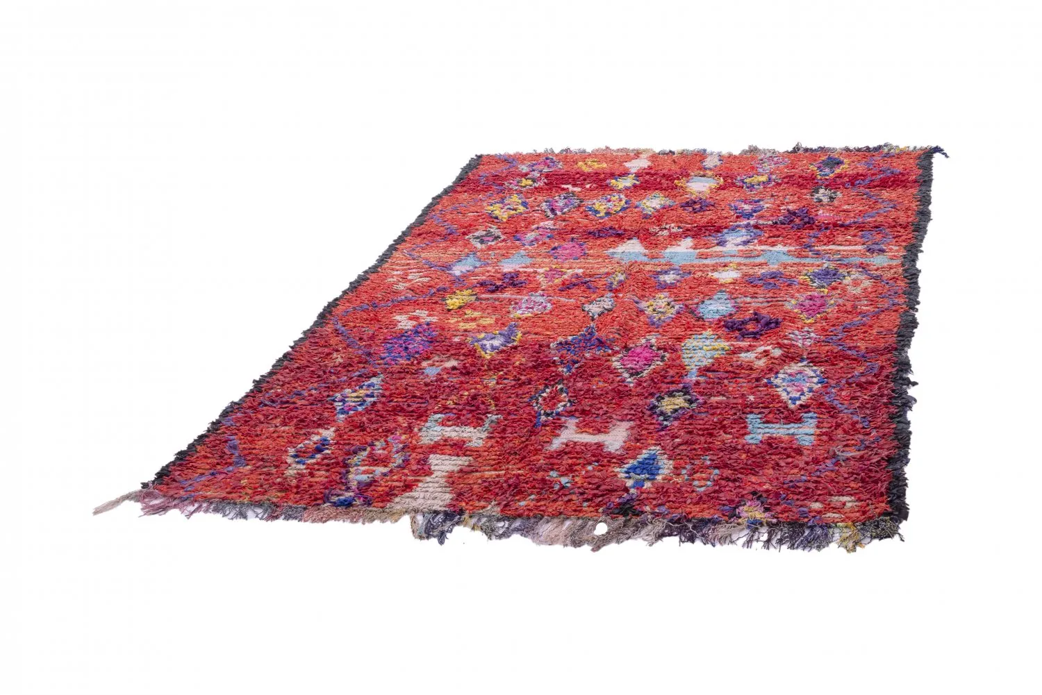 Marokkansk berber tæppe Boucherouite 215 x 155 cm