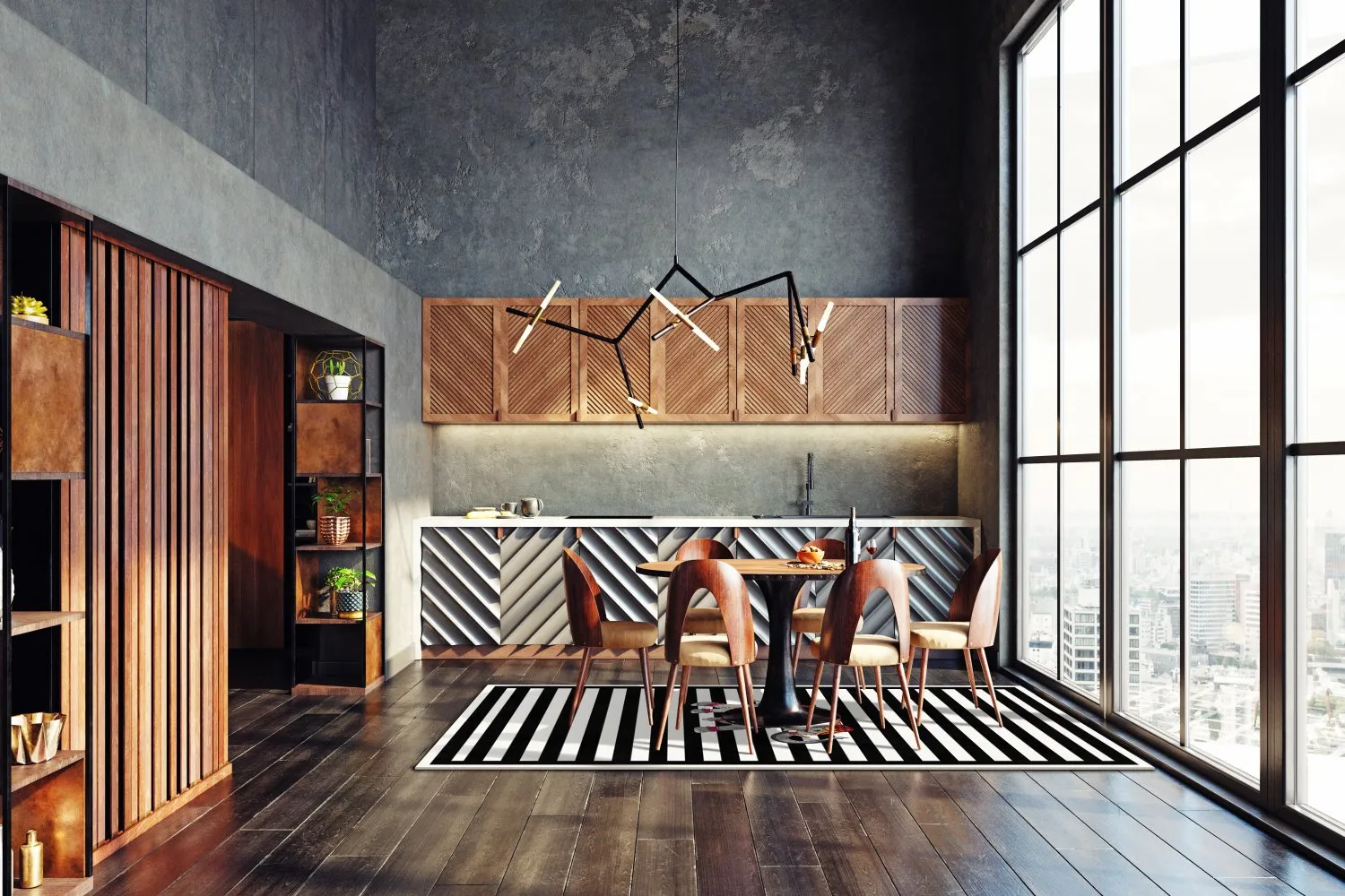 Wilton-tæppe - Develi (sort/hvid)