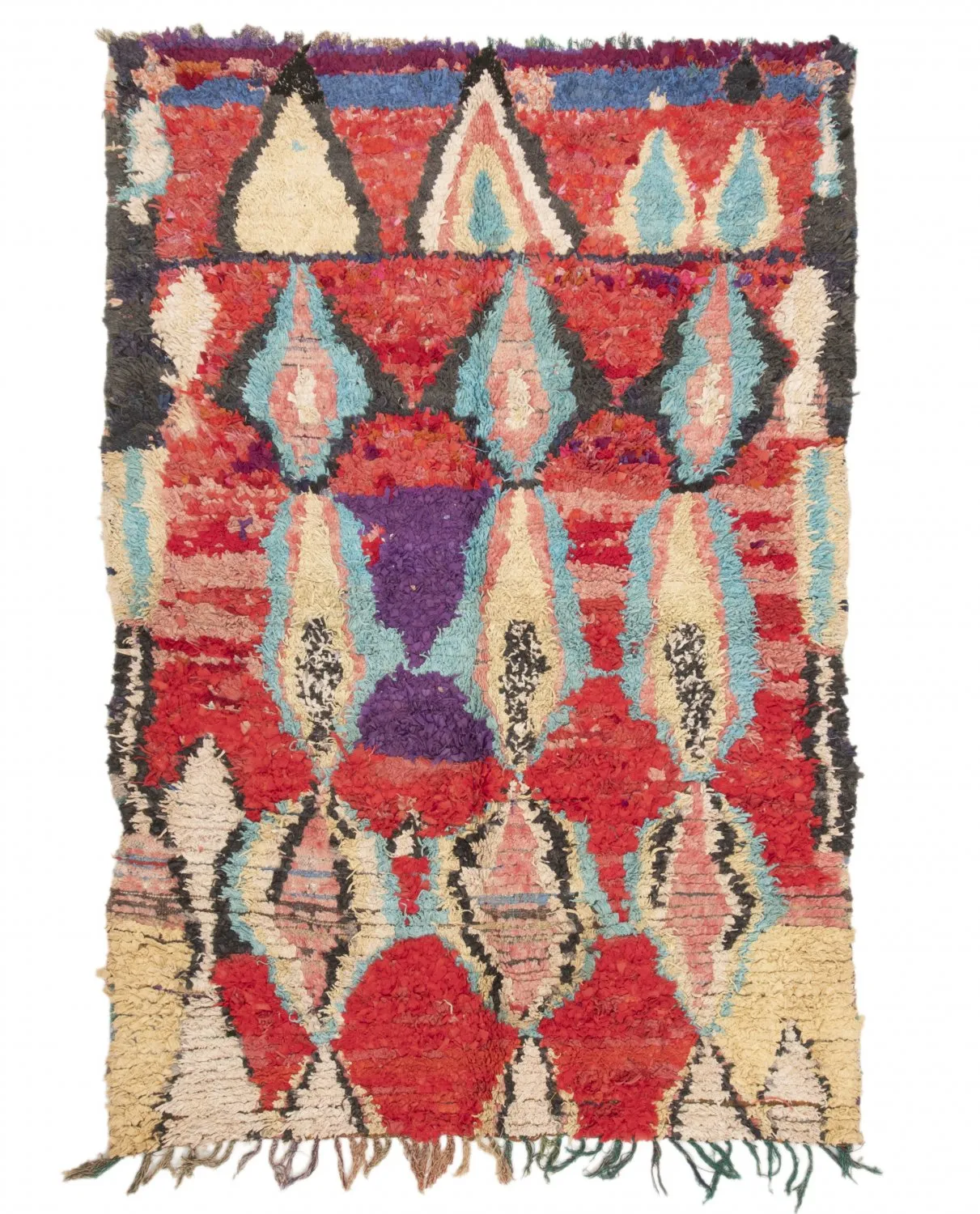 Marokkansk berber tæppe Boucherouite 235 x 160 cm