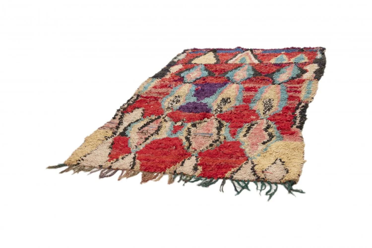 Marokkansk berber tæppe Boucherouite 235 x 160 cm