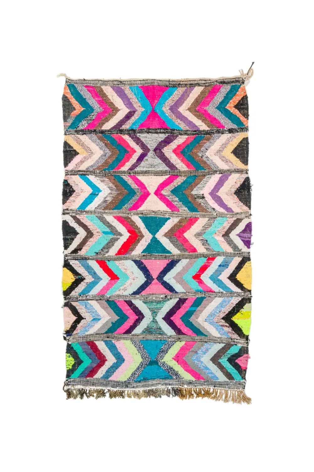 Marokkansk berber tæppe Boucherouite 145 x 270 cm