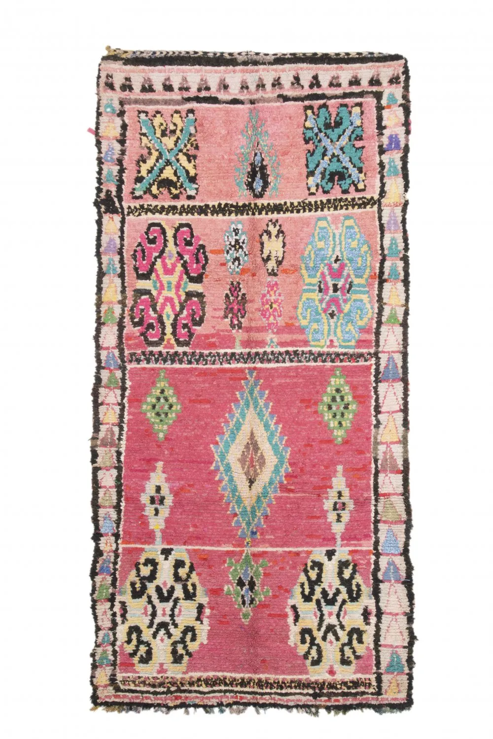 Marokkansk berber tæppe Boucherouite 240 x 105 cm