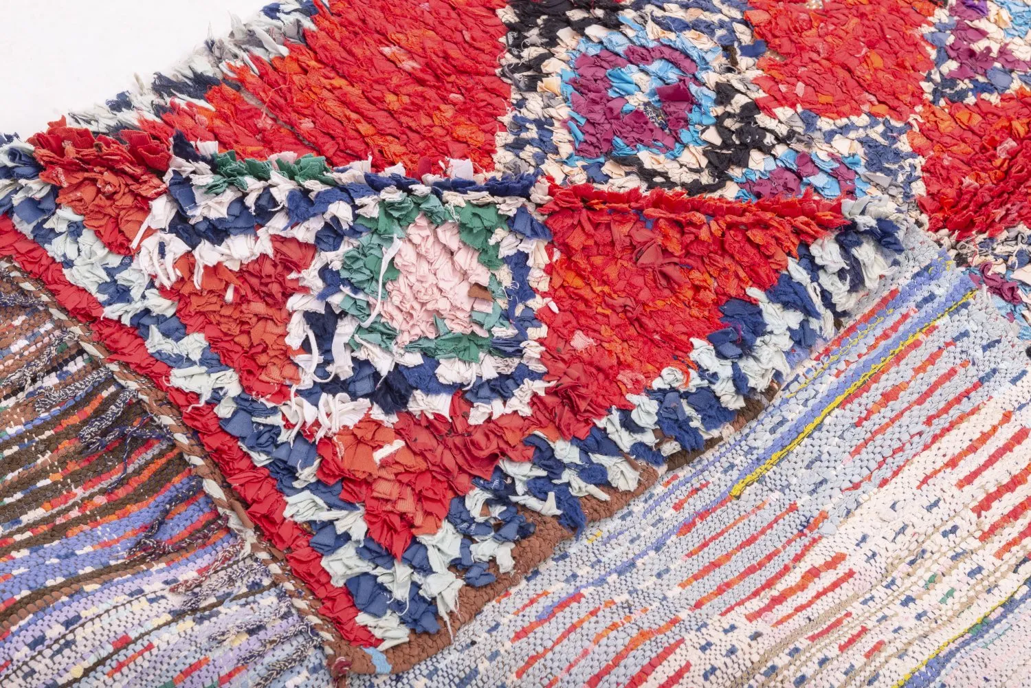 Marokkansk berber tæppe Boucherouite 295 x 110 cm