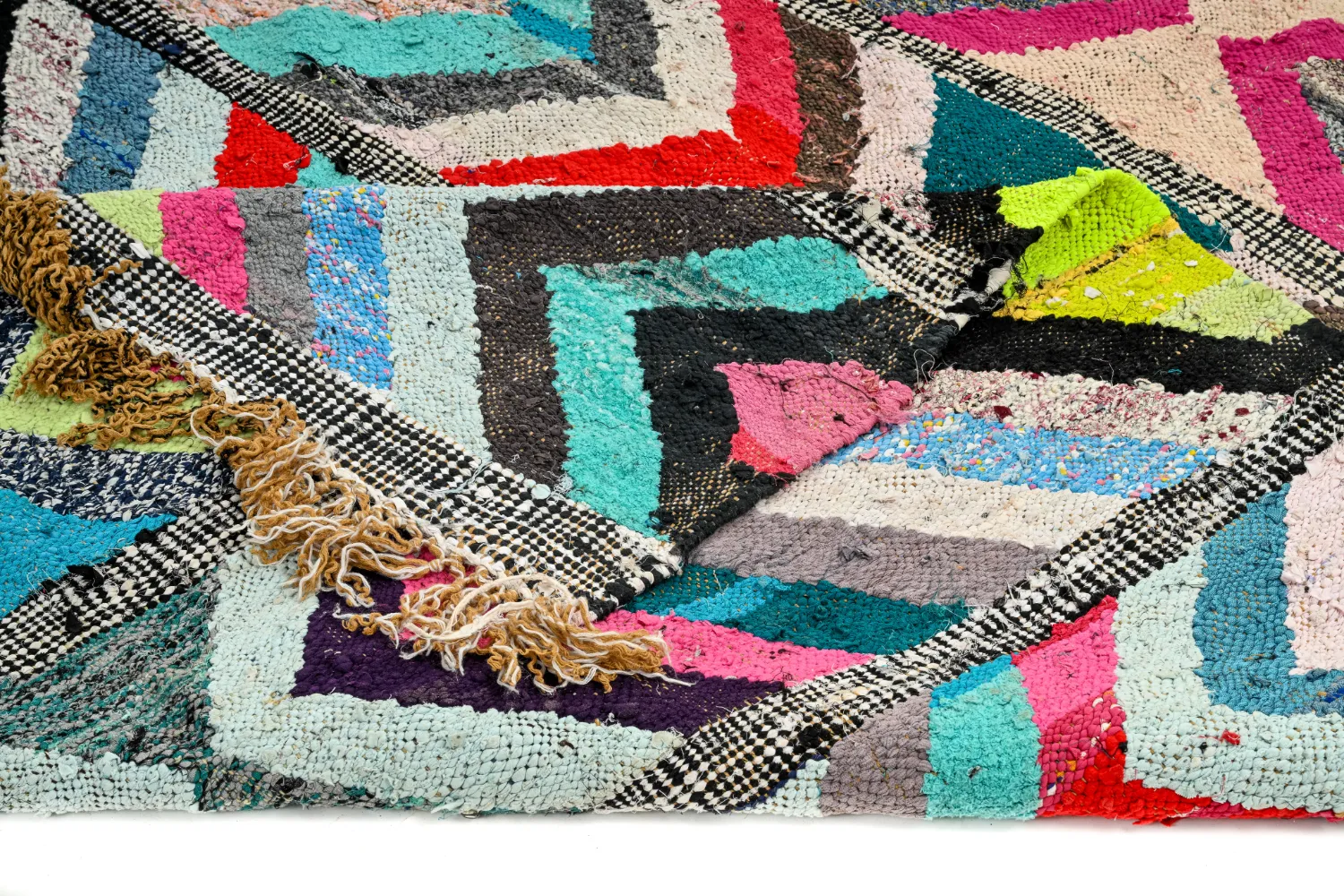 Marokkansk berber tæppe Boucherouite 145 x 270 cm