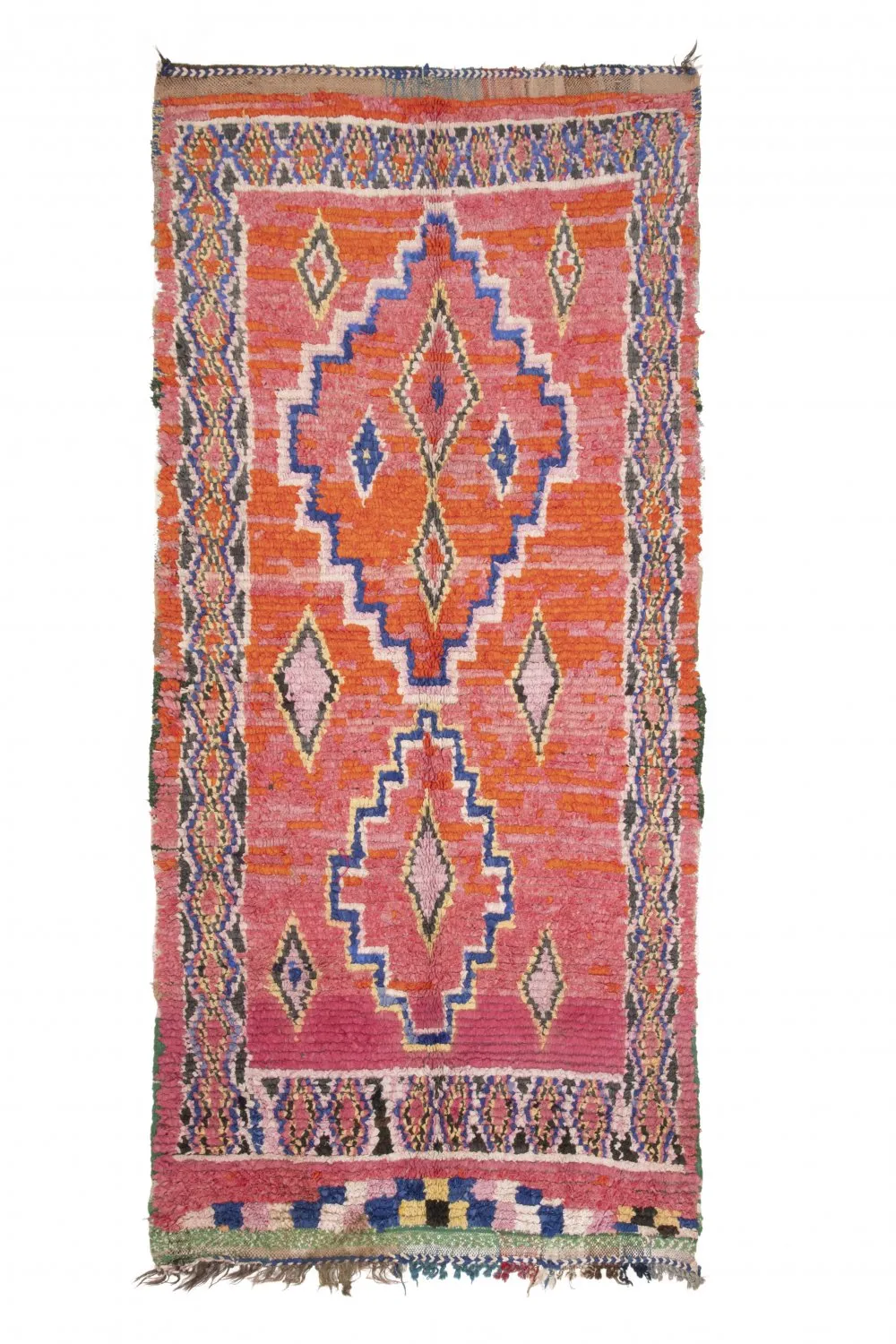 Marokkansk berber tæppe Boucherouite 275 x 130 cm