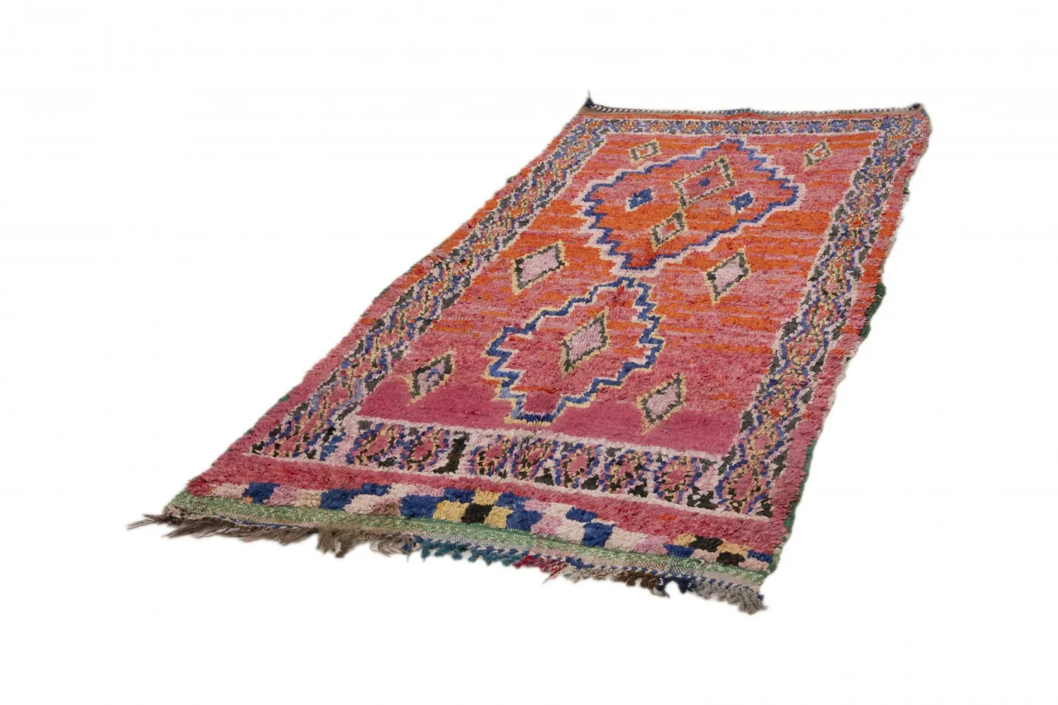 Marokkansk berber tæppe Boucherouite 275 x 130 cm