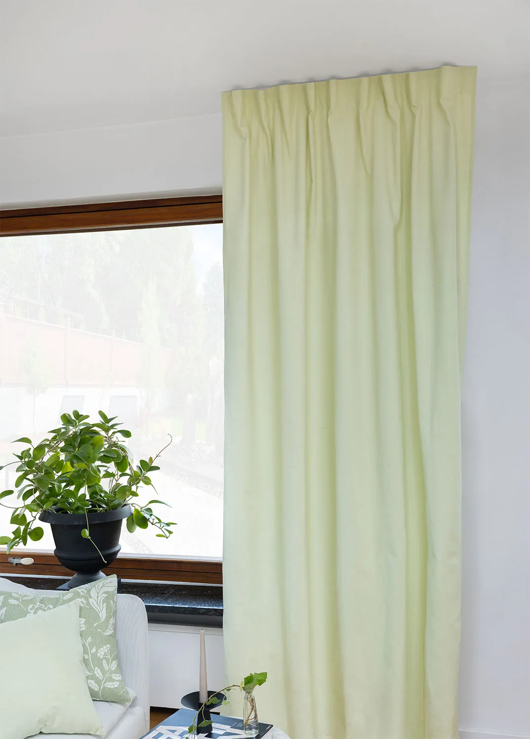 Gardiner - Bomuldsgardin Anja (lysegrøn)