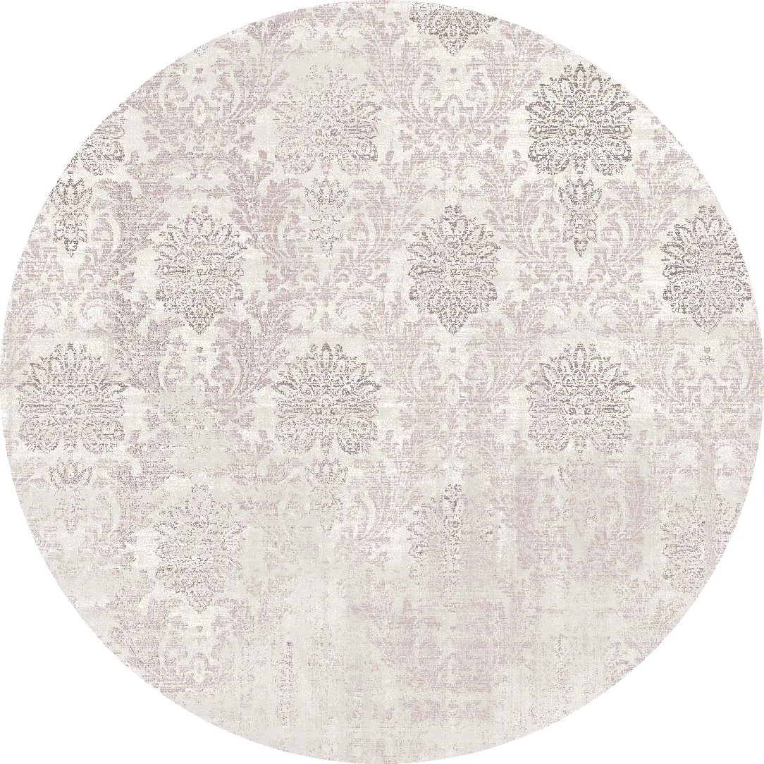 Rundt tæppe - Abyar (lyserød)