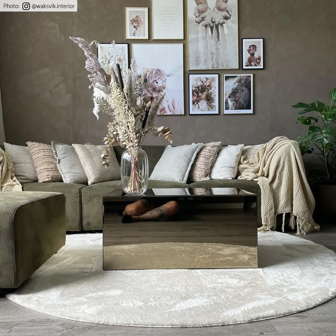 Runde tæpper - Aranga Super Soft Fur (beige)