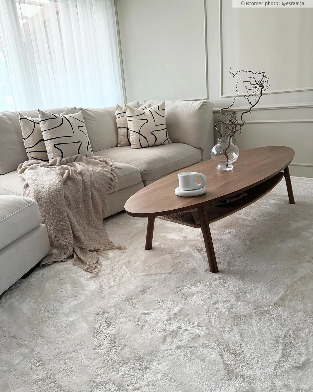 Ryatæpper - Aranga Super Soft Fur (hvid)