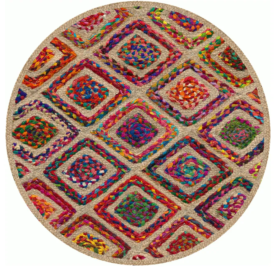 Rundt tæppe - Arosa (multi)