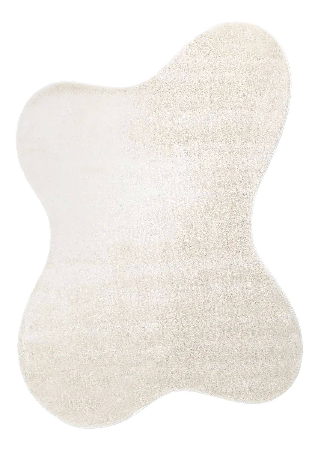 Asymmetrisk Bølget Ryatæppe - Aranga Super Soft Fur (beige)