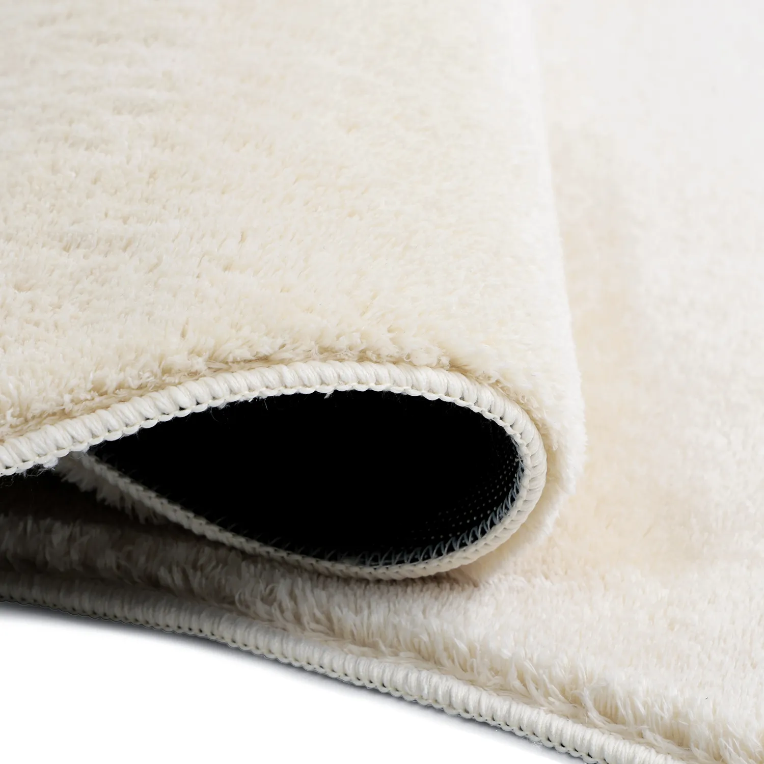 Asymmetrisk Bølget Ryatæppe - Aranga Super Soft Fur (beige)