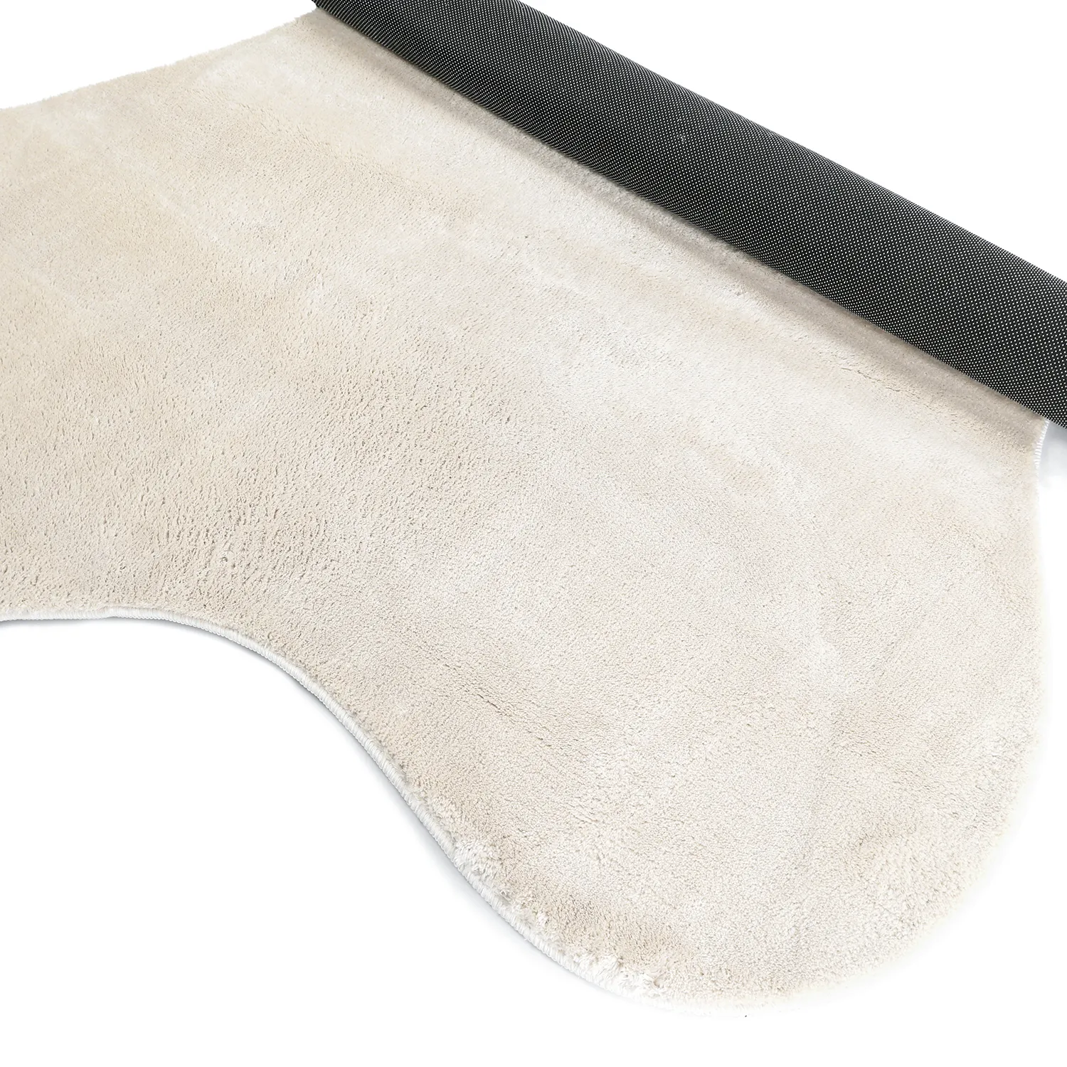 Asymmetrisk Bølget Ryatæppe - Aranga Super Soft Fur (beige)