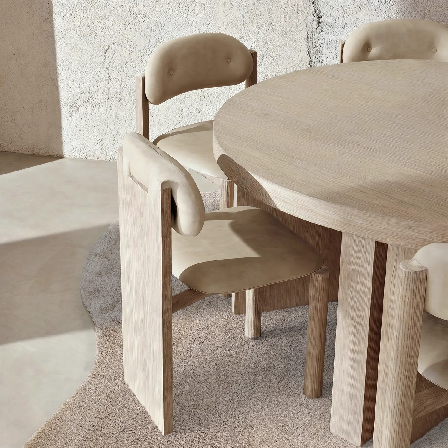 Asymmetrisk Bølget Ryatæppe - Aranga Super Soft Fur (brun)