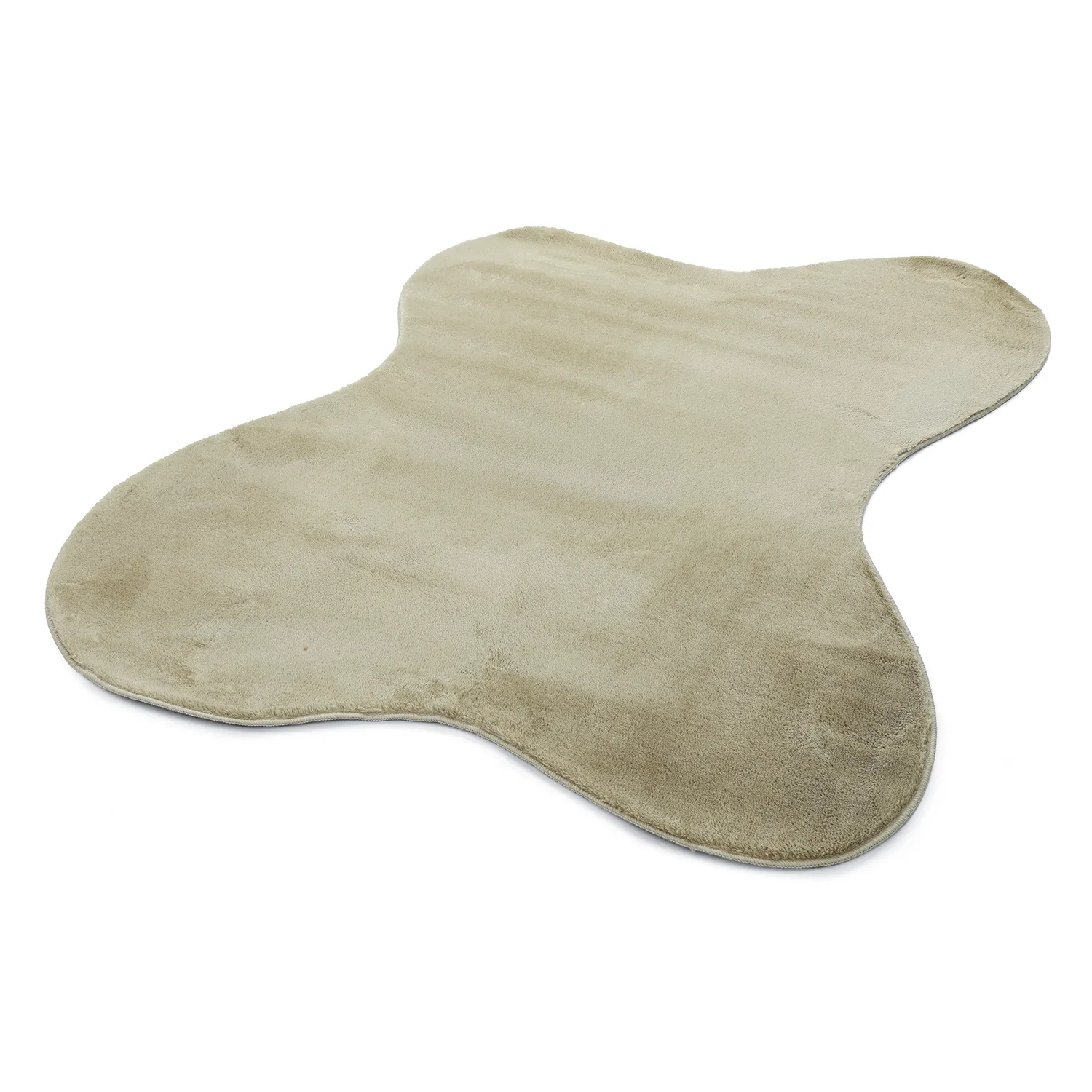 Asymmetrisk Bølget Ryatæppe - Aranga Super Soft Fur (lysegrøn)