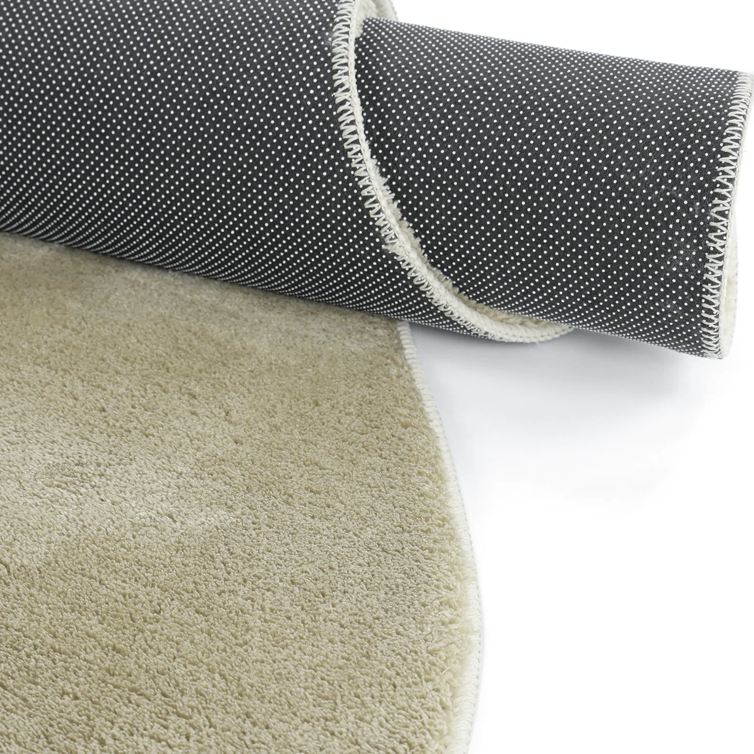 Asymmetrisk Bølget Ryatæppe - Aranga Super Soft Fur (lysegrøn)