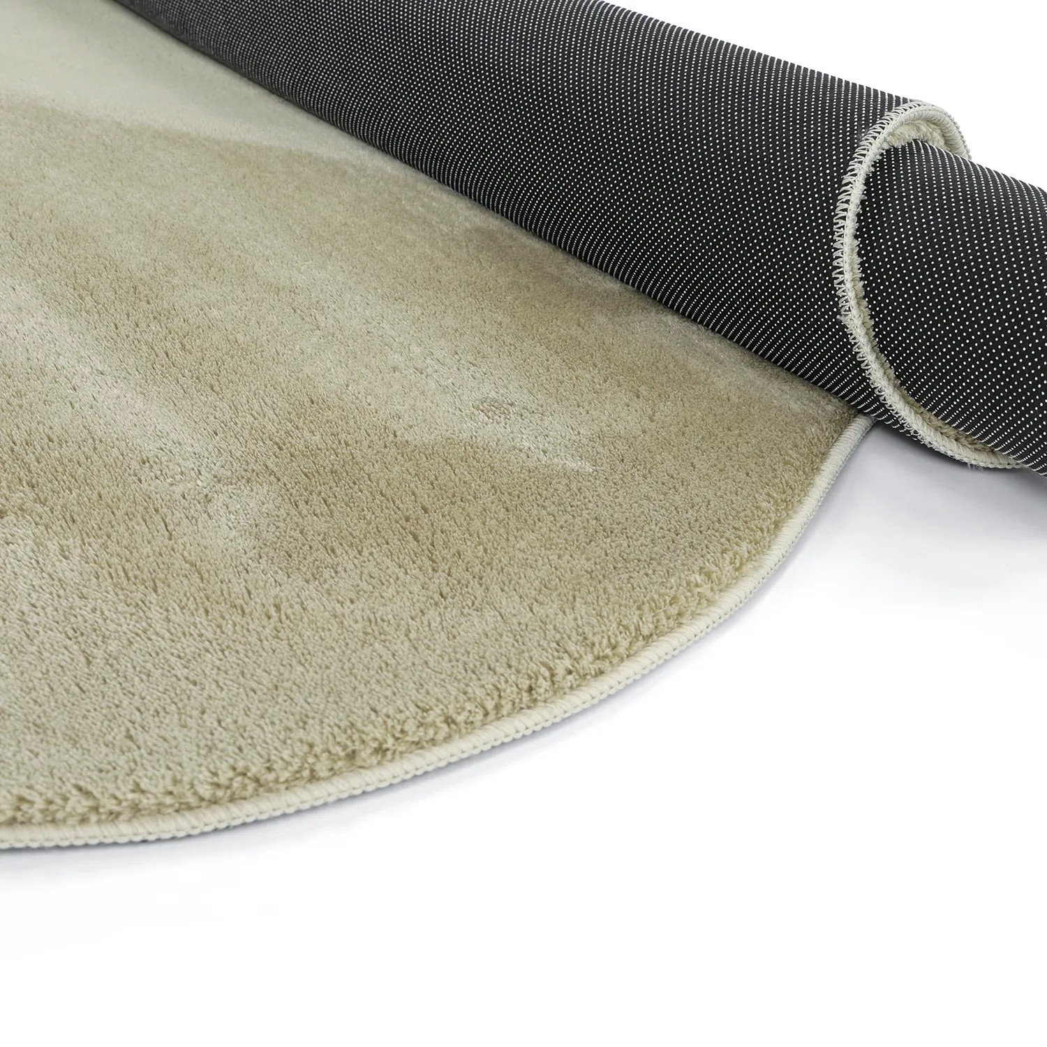 Asymmetrisk Bølget Ryatæppe - Aranga Super Soft Fur (lysegrøn)