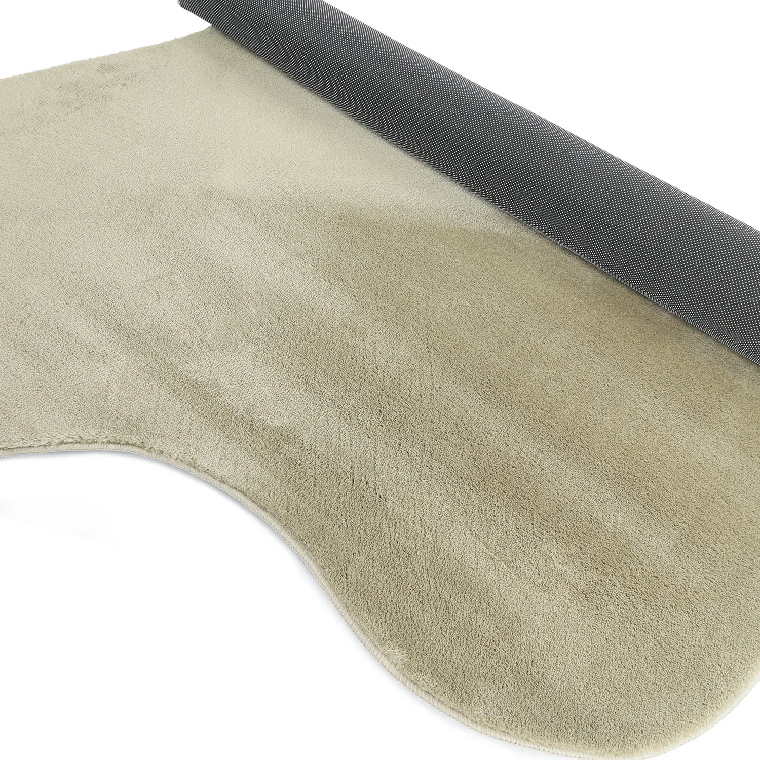 Asymmetrisk Bølget Ryatæppe - Aranga Super Soft Fur (lysegrøn)