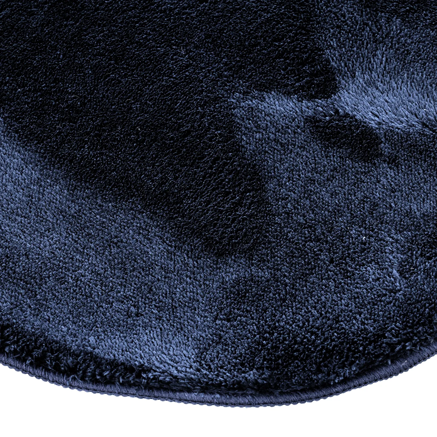 Asymmetrisk Bølget Ryatæppe - Aranga Super Soft Fur (mørkeblå)