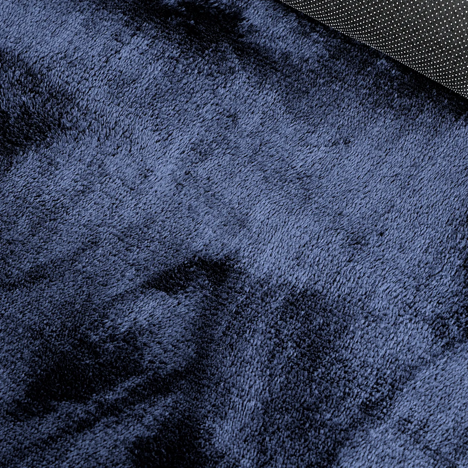 Asymmetrisk Bølget Ryatæppe - Aranga Super Soft Fur (mørkeblå)