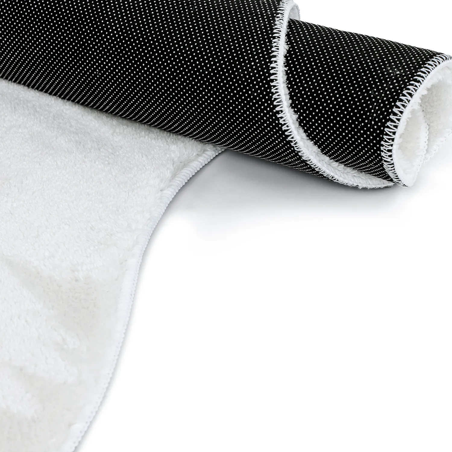 Asymmetrisk Bølget Ryatæppe - Aranga Super Soft Fur (hvid)