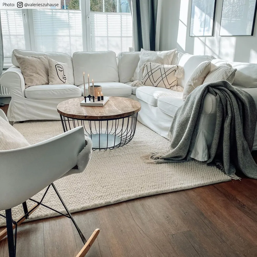 Uldtæppe - Avafors Wool Bubble (beige)