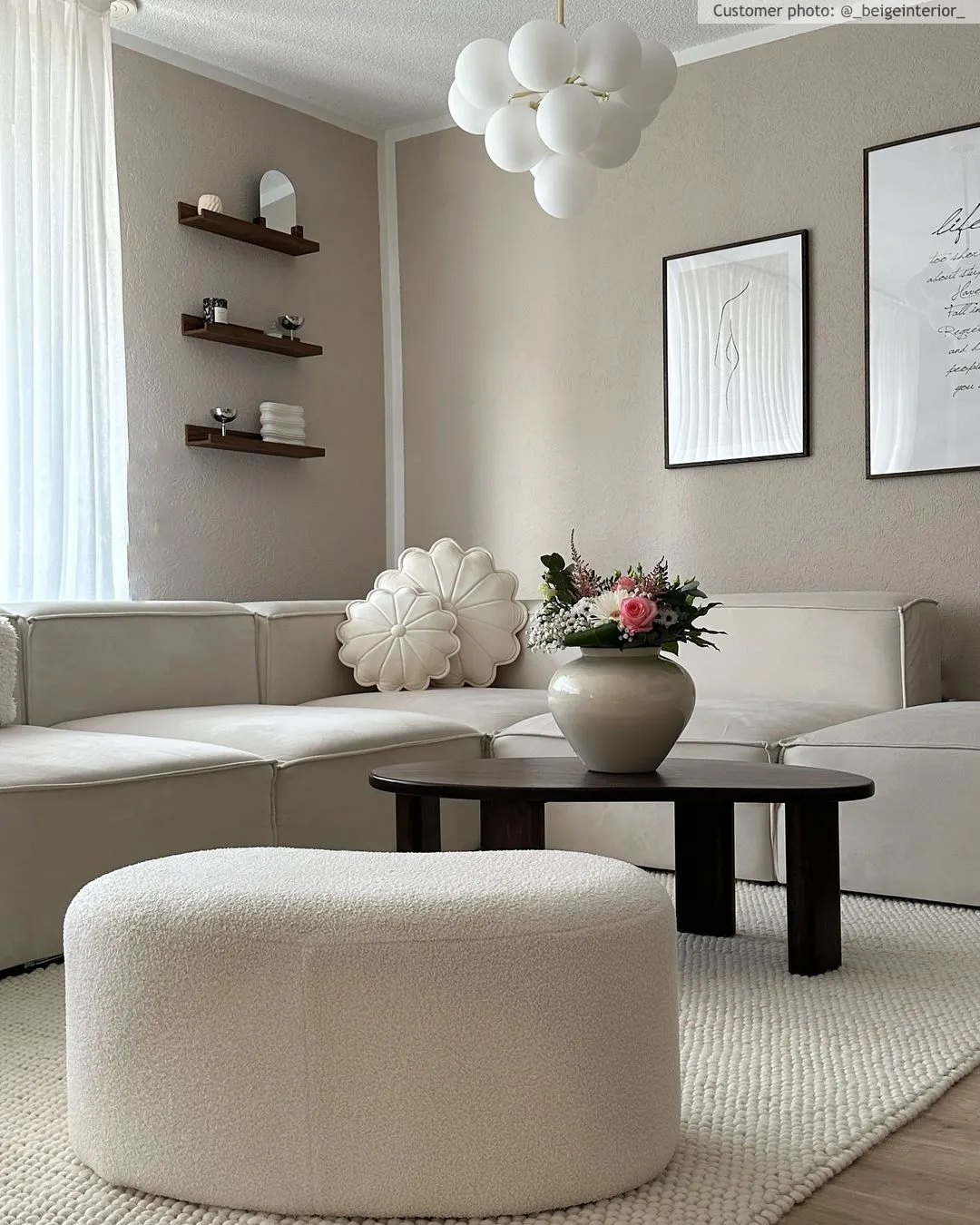 Uldtæppe - Avafors Wool Bubble (beige)