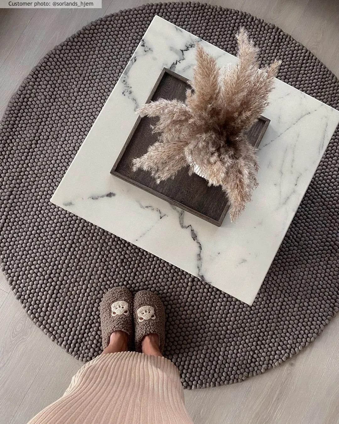 Runde tæpper - Avafors Wool Bubble (brun)