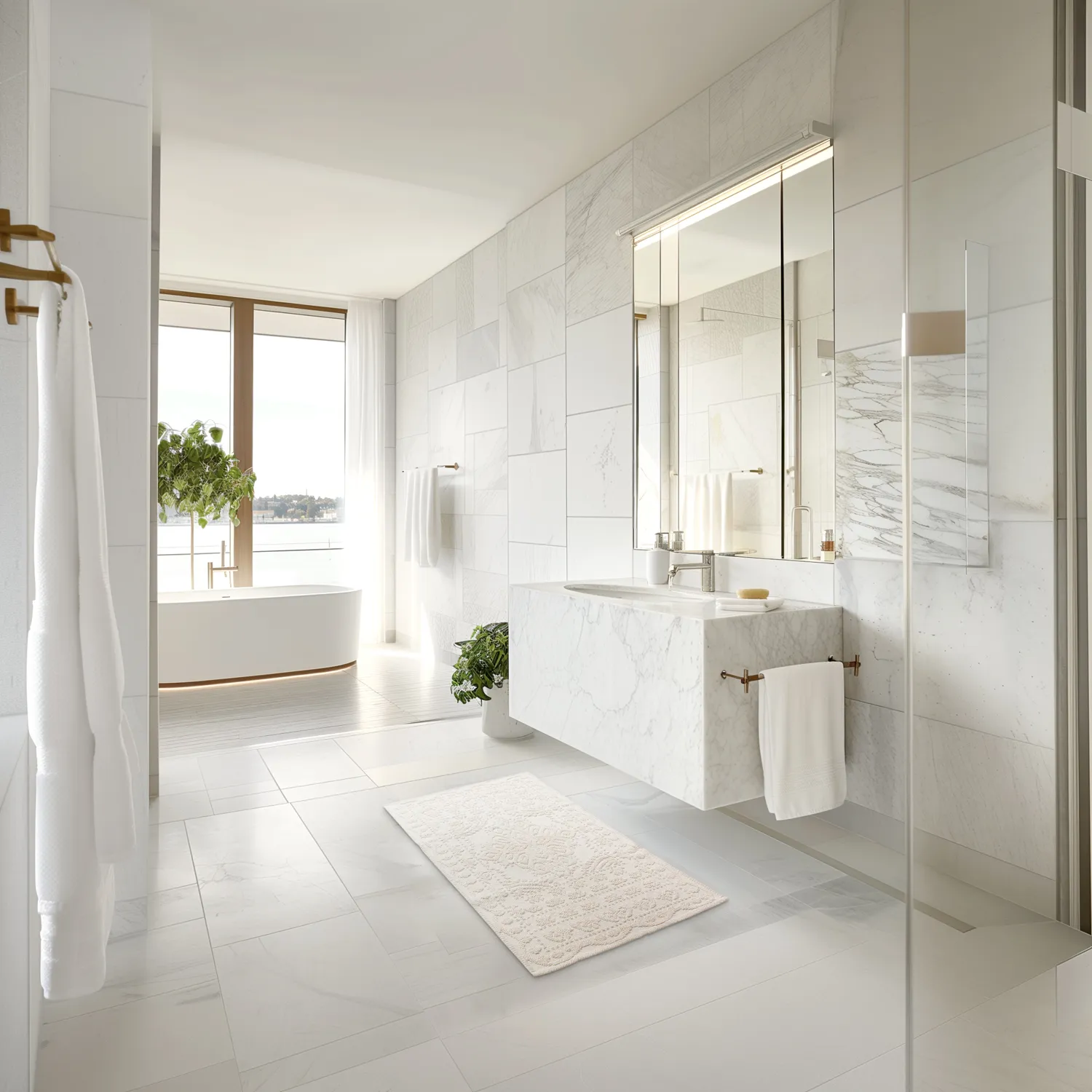 Badeværelsesmåtte - Bella (off-white)