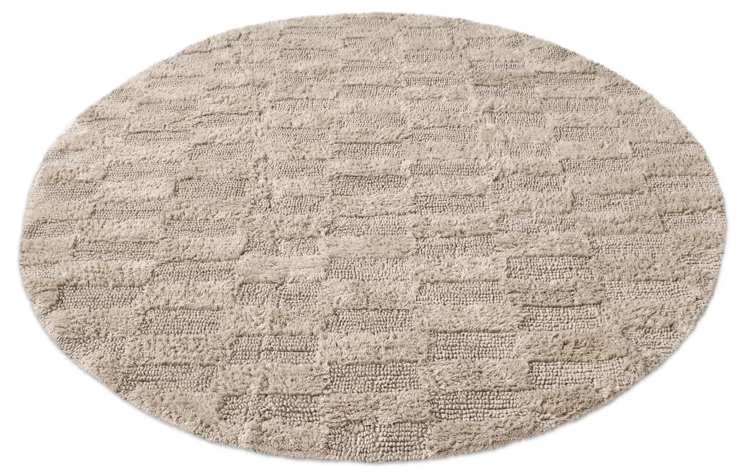 Rund badeværelsesmåtte - Bevin (beige)