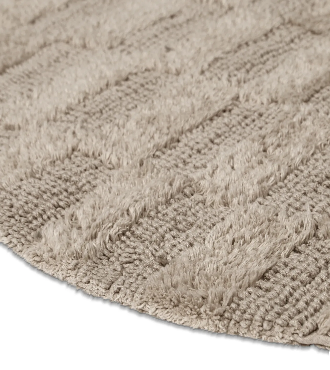 Rund badeværelsesmåtte - Bevin (beige)