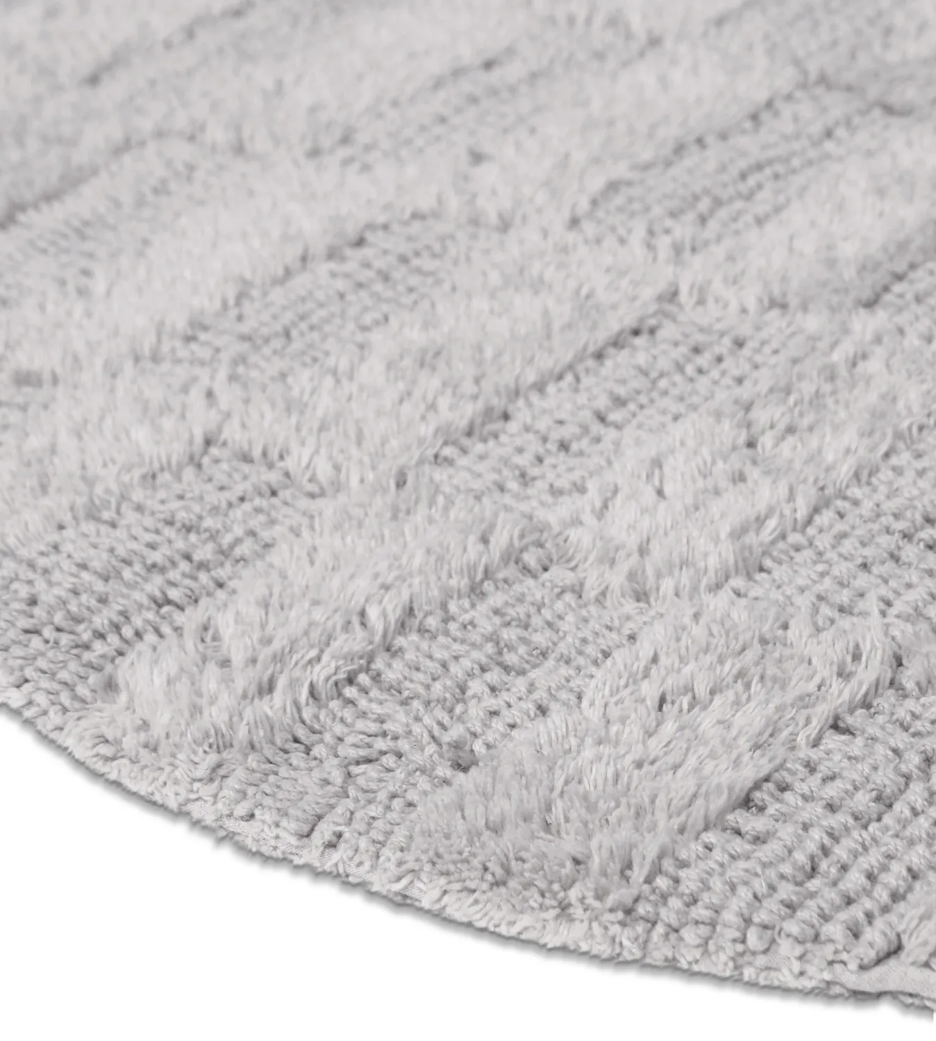 Oval badeværelsesmåtte - Bevin (lysegrå)