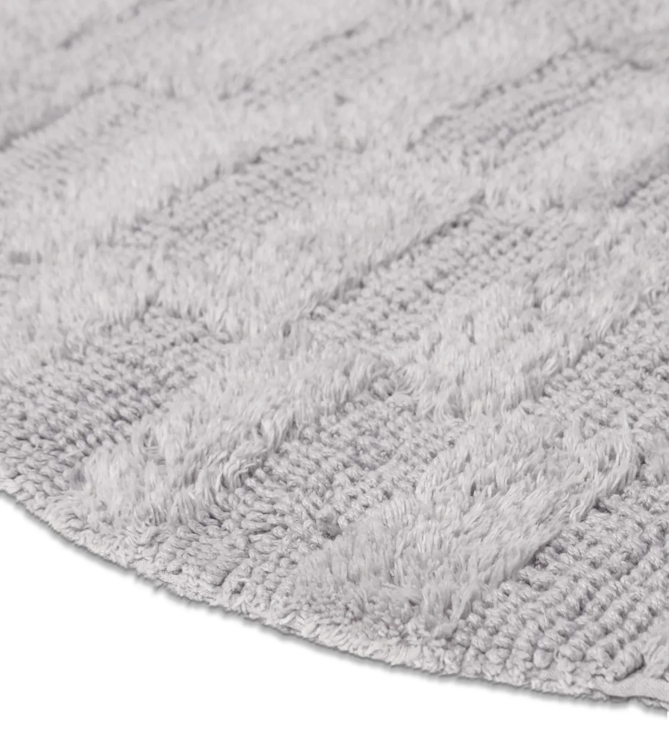 Rund badeværelsesmåtte - Bevin (lysegrå)