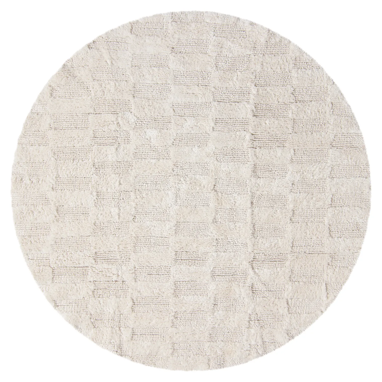 Rund badeværelsesmåtte - Bevin (off-white)