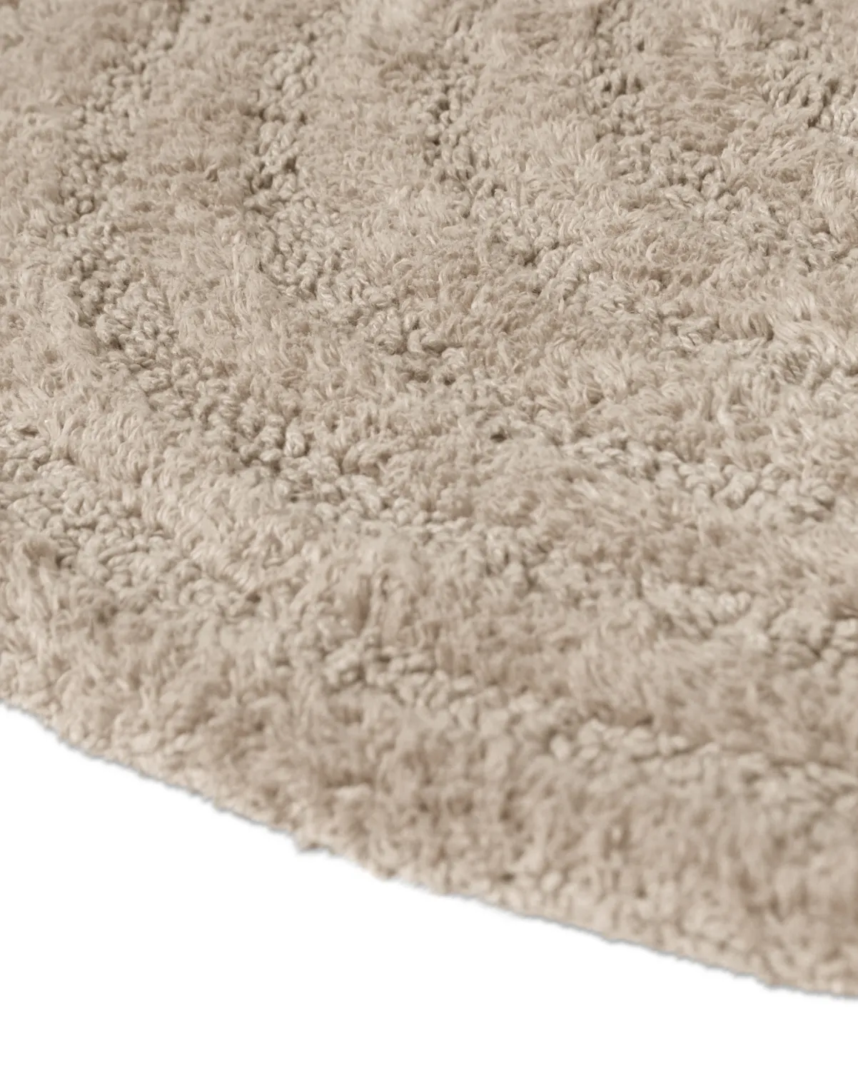 Rund badeværelsesmåtte - Embla (beige)