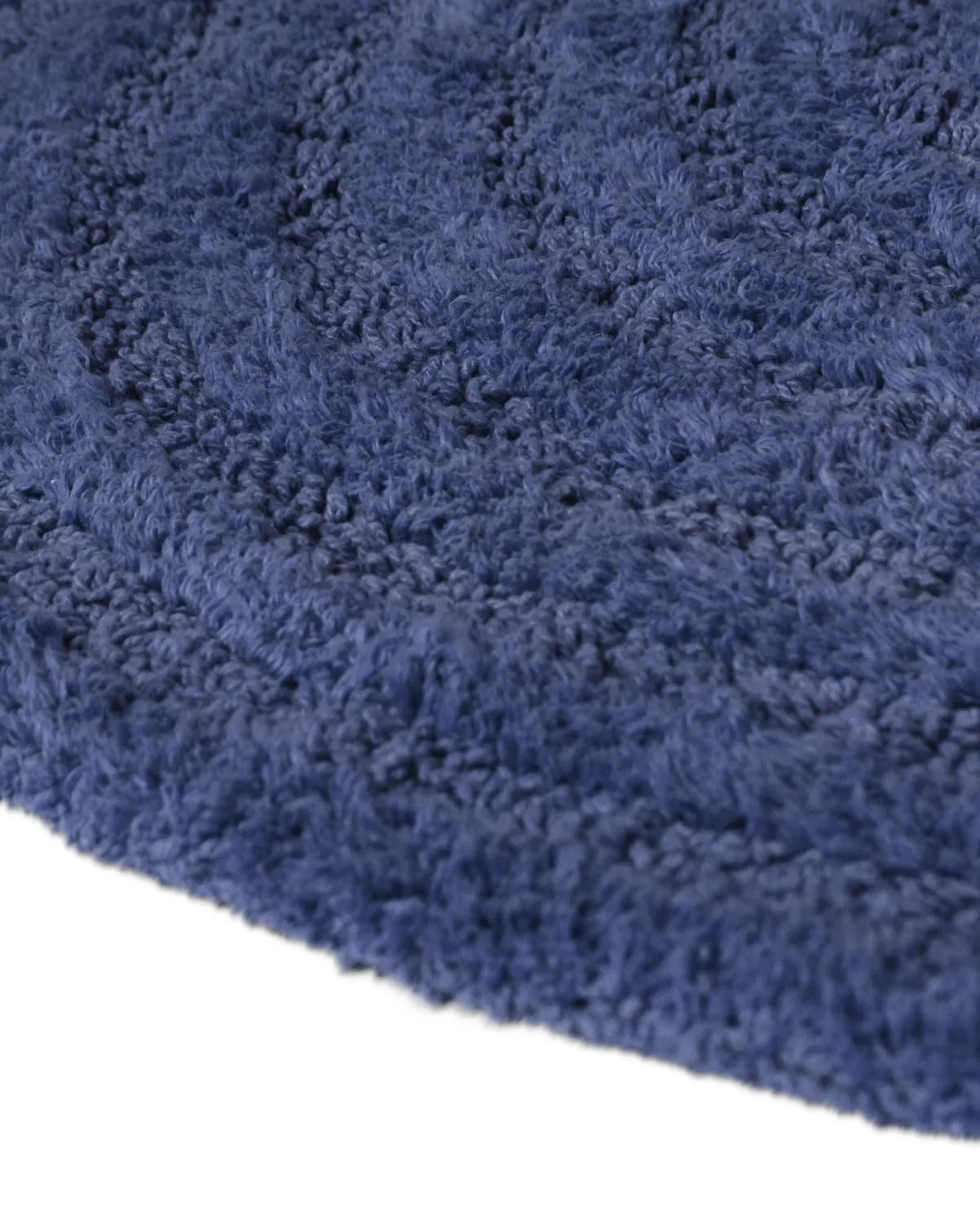 Rund badeværelsesmåtte - Embla (blå)